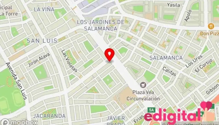 mapa de Pharmavet market - Sede San Luis Farmacia en Lima