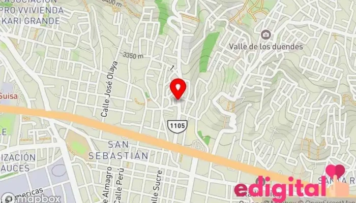 mapa de Prolongacióm Calle Intirraymi Farmacia en Cusco