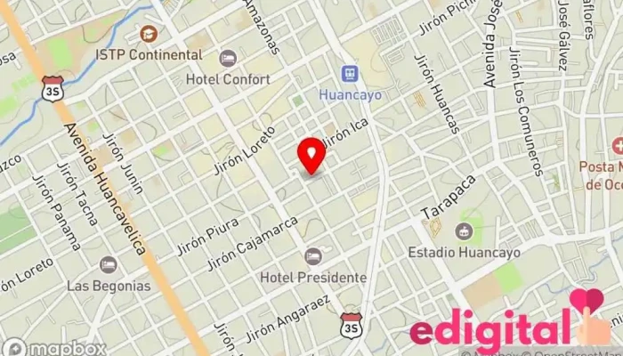 mapa de Proselca Farmacia en Huancayo