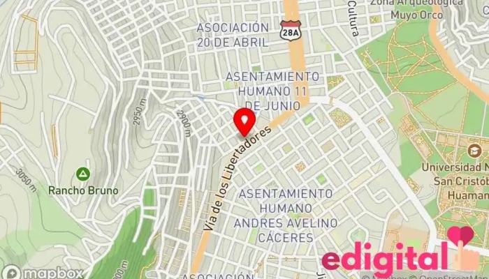 mapa de Qatunfarma Vida Y Salud Farmacia en Ayacucho