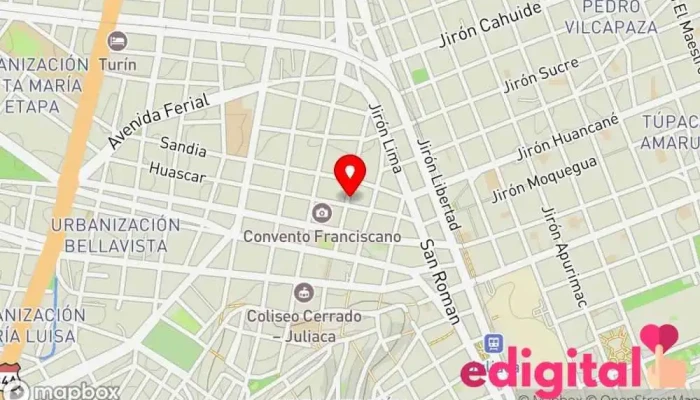 mapa de Qbd Farmacia Magistral Farmacia en Juliaca