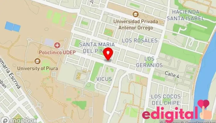 mapa de Saludfarma Botica y Pefumería Farmacia en Piura