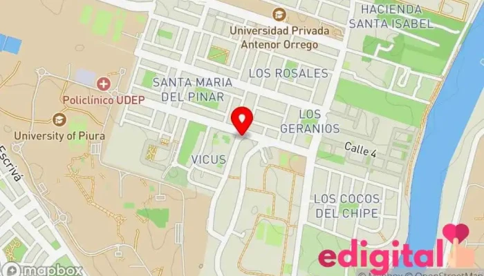 mapa de Saludfarma Botica y Perfumería Farmacia en Piura