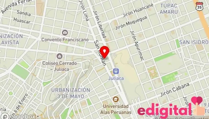 mapa de San Román Farmacia y Dermocosmética Farmacia en Juliaca
