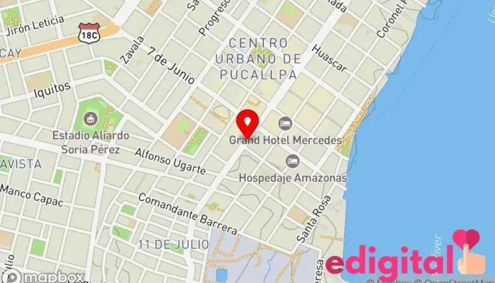 mapa de SHEKHINAH Tienda de comestibles, periódicos y medicamentos en Pucallpa