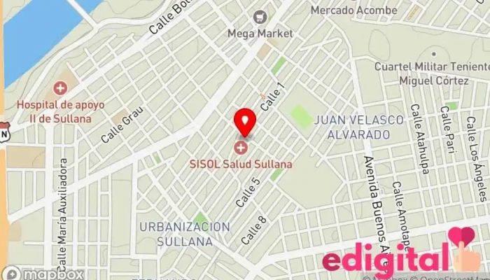 mapa de SISOL Salud Sullana Hospital en Sullana