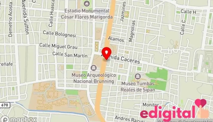 mapa de Stma cruz de motupe Lambayeque Tienda de comestibles, periódicos y medicamentos en Lambayeque
