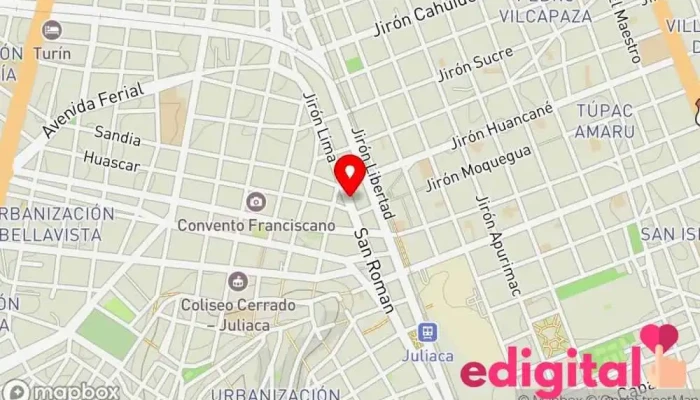 mapa de Terminal Fatima Centro comercial en Juliaca 21101