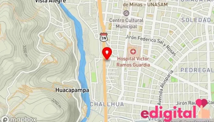 mapa de Terminal Huaraz  en Huaraz