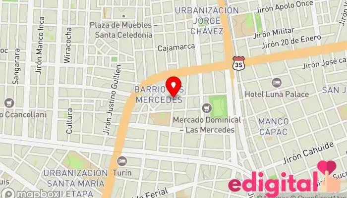 mapa de Terminal las mercedes Servicio de mensajería en San Juan De Dios 419