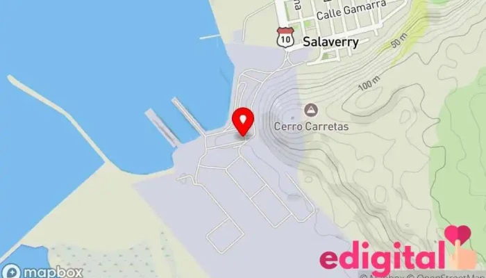 mapa de Terminal Maritimo de Salaverry Puerto marítimo en Perú