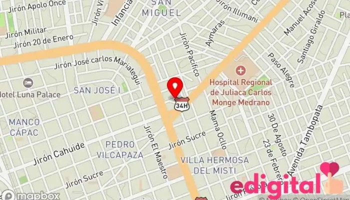 mapa de Terminal privado Servicio de transporte en Jr. Miraflores