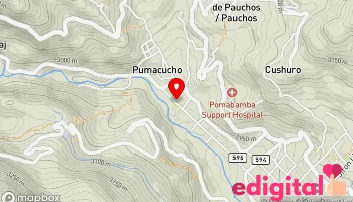 mapa de Terminal Terrestre de Buses Agencia de excursiones en autobús en Pomabamba