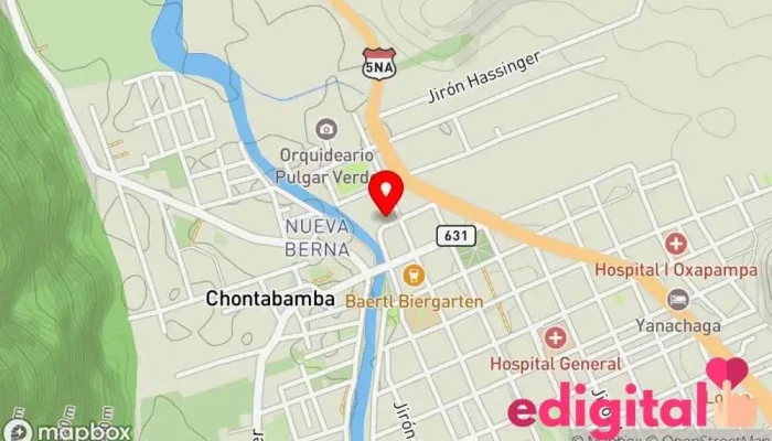 mapa de Terminal Terrestre Pampón Verde Empresa de autobuses en Oxapampa 19231