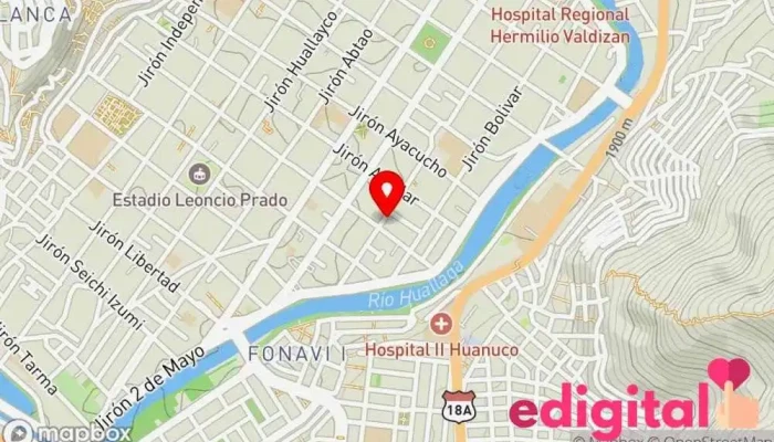 mapa de Transportes Expreso Nacional Empresa de autobuses en Huánuco 10001