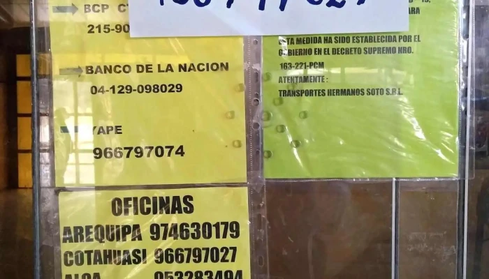 Transportes Sotur Express - Oficina Cotahuasi - Cotahuasi 04810