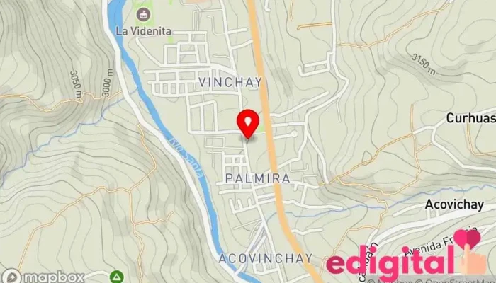 mapa de Universidad César Vallejo Universidad, Universidad privada en Huaraz