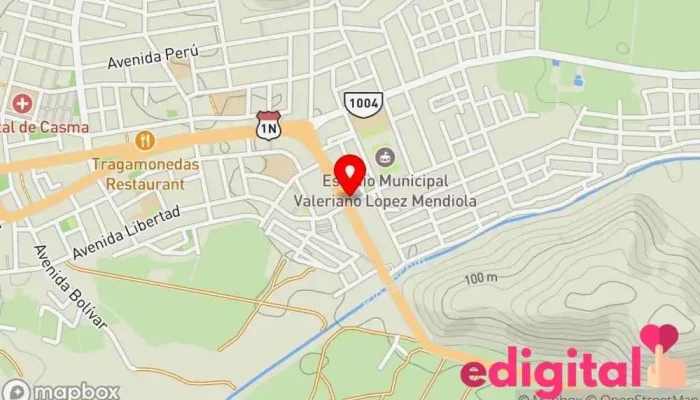 mapa de Yaután Express. Colectivos entre Casma-Huaraz Servicio de transporte en Casma